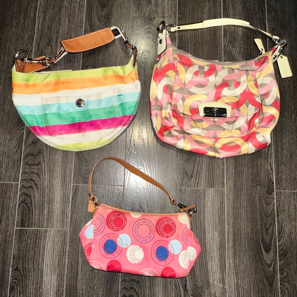 Coach colorful purse bundle
